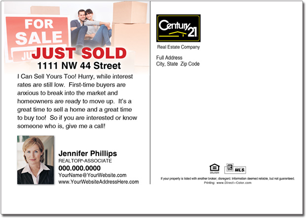 Real Estate Postcard, Century 21 Postcards