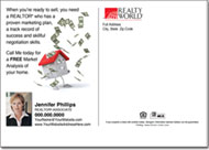 Real Estate Postcards, Realty World Postcard