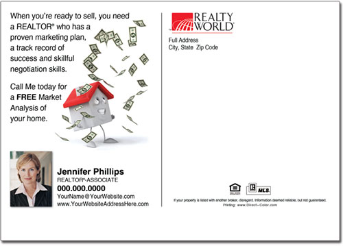 Real Estate Postcard, Realty World Postcards