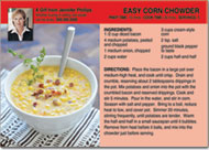 Corn Chowder Recipe Postcards