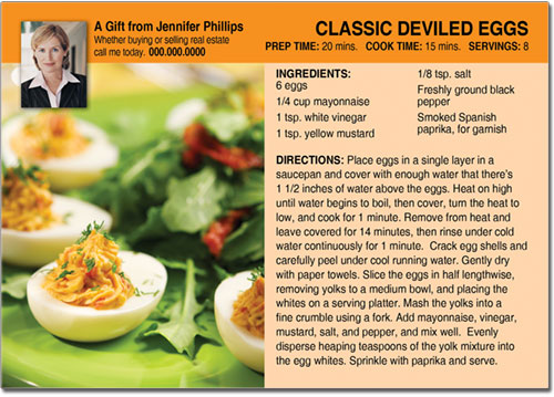 Deviled Eggs Recipe Postcards