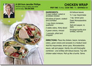 Realtor Chicken Wrap Recipe Postcard