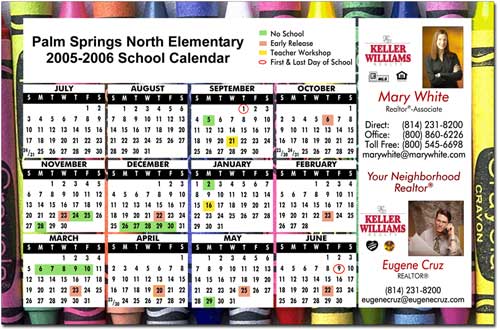 Full Color School Calendar, Calendars