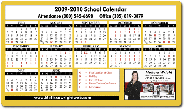 magnetic school calendars