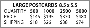 Large Postcards Prices