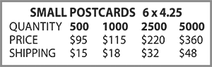 Small Postcard Prices