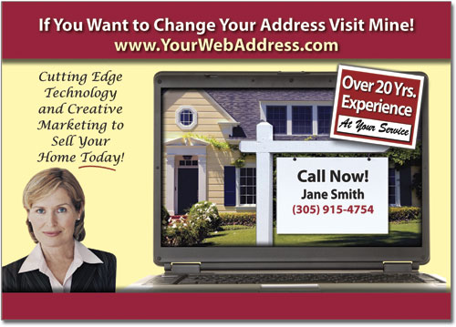 Real Estate Website Postcards, Marketing Postcard, Advertising Post card, Custom Post cards