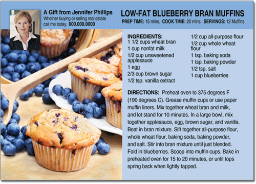 Muffin Recipe Postcards