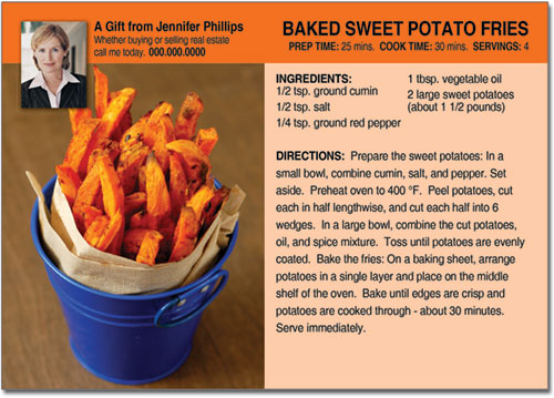 Sweet Potatoe Recipe Postcards